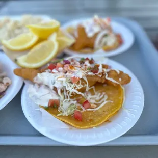 Breaded fish taco