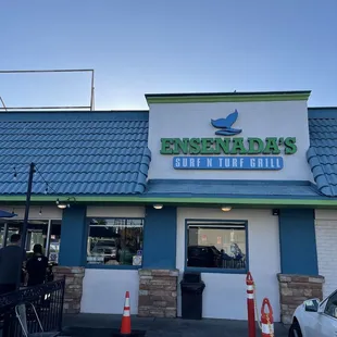 the front of the restaurant