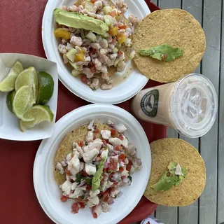 Tostada de Ceviche de Camaron
