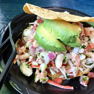 Tostada de Ceviche Mixto