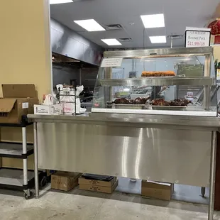 Even a hot food section with roasted whole duck and crispy pork! They also have veggie dishes and other to go items