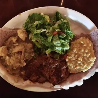 YELLOW SPLIT PEAS AND COOKED GREENS
