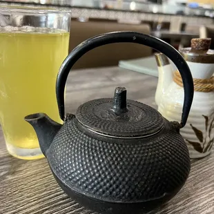 Freshly brewed green tea