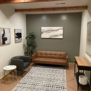 Waiting is not typical, but if you need to - might as well do so comfortably