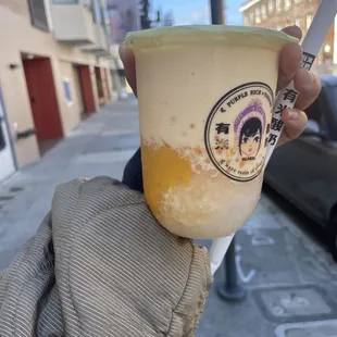Mango Pomelo Sago Yogurt Smoothie