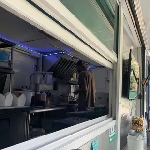 a man in a kitchen