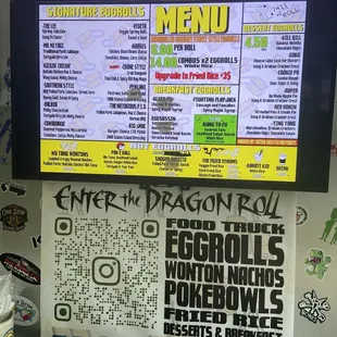 The menu as of August 2024