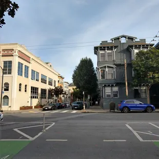 Outside, facing away