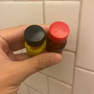 For comparison, the one I bought there in black and the one I had at home.