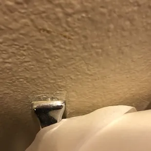 The toilet paper roll falling off