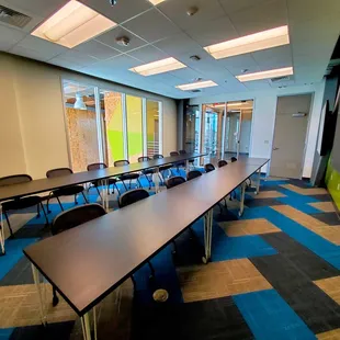 Conference Room -  Classroom/workshop Seating for 20. Two 55&quot; smart monitors and digital draw board.