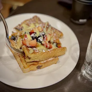 Pecan Raisin Brioche French Toast