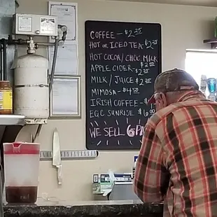 two men at the counter