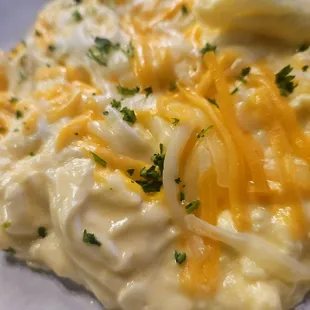 Scrambled eggs with cheese