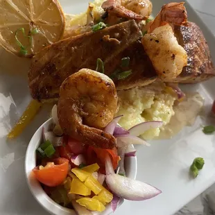 a plate of food on a table