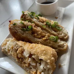 a plate of food on a table