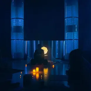 The calm of long and gentle restorative yoga poses fits perfectly with deep immersive ambient music.