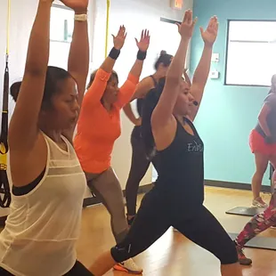 Small group setting-lots of friendships made.