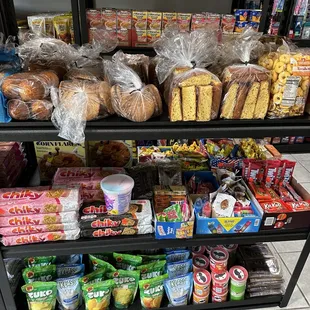 a variety of food items