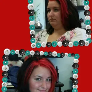 Kasey's client with her cute new edgy cut