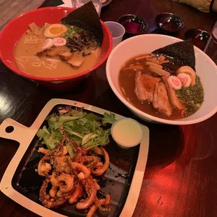 Calamari Miso Ramen  Shoyu ramen
