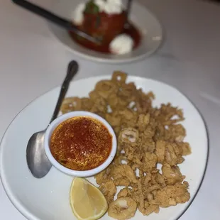 Calamari appetizer.
