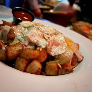 a plate of food on a table