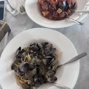 Spaghetti Frutti Di Mare Linguini Con Vongole