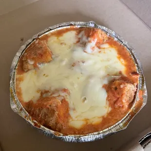 Rice ball with vodka sauce