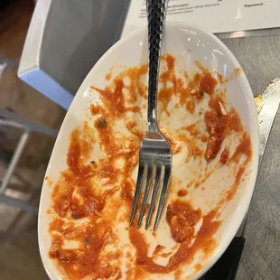 This WAS their homemade burrata ravioli. We split it, the order is twice that size!!