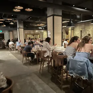 View from bar - lots of varied seating.