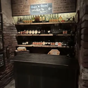 Very rustic vibe inside