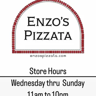 store hours wednesday thru sunday 11am to 10pm