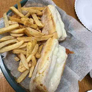 Chicken, Parm and fries