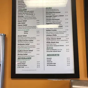 Just part of the.menu.  Everything here is delicious and reasonably priced