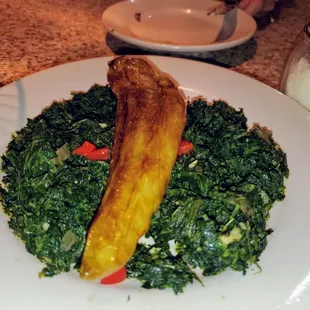 Italian fried greens (spinach)