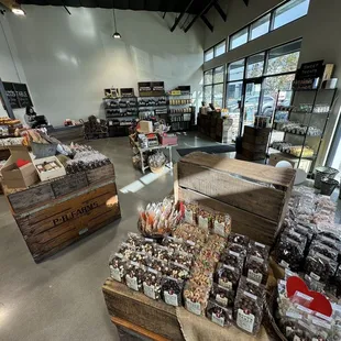 the inside of a grocery store