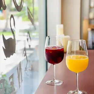 Sangria, mimosas, and natural wine by the glass + bottle!