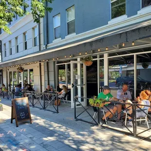 Great patio seating outside