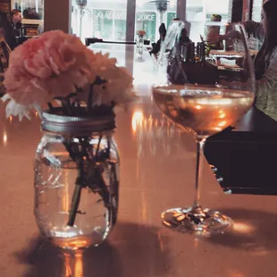 Wine &amp; flowers