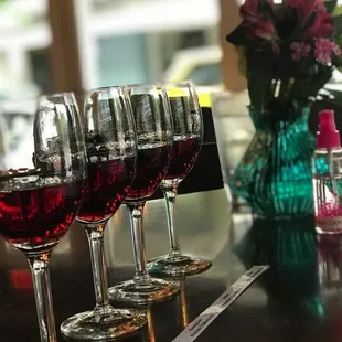 Flights of Wine! It&apos;s like a mini wine tasting at your table.