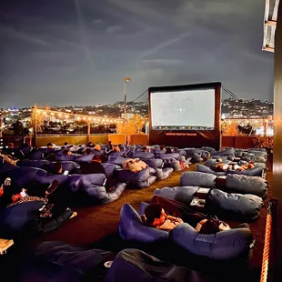 Outdoor theatre set up