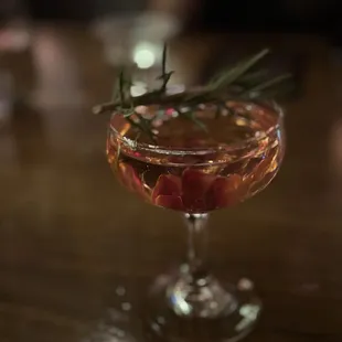 Cranberry martini, very sweet