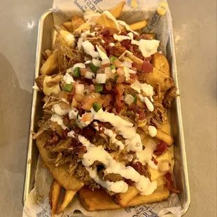 Papas Locas w/ pulled pork.
