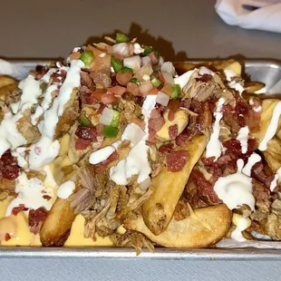 Papas Locas w/ pulled pork.