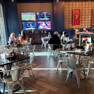 people sitting at tables