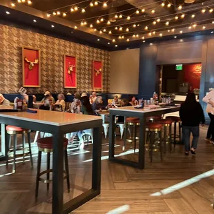 people sitting at tables