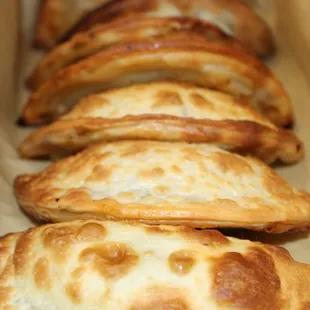 a row of empanadas