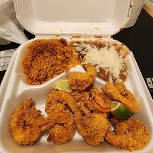 Bomb ass, cornmeal Fried Shrimp. You&apos;re winning with their Tartar and Hot sauce too.