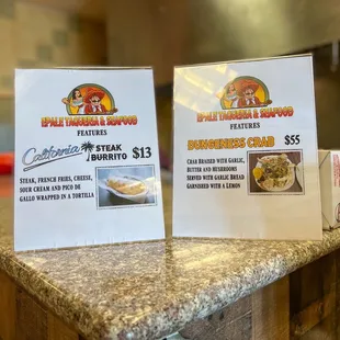 prices for the restaurant